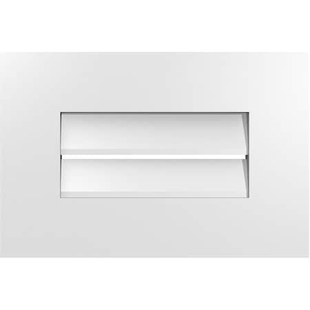 Ekena Millwork Vertical Surface Mount PVC Gable Vent: Functional, w/ 3-1/2"W x 1"P Standard Frame, 18"W x 12"H GVPVE18X1201SF